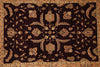 Load image into Gallery viewer, 5 x 6.8 Brown Chobi Peshawar Handmade Rug #PIX-9782