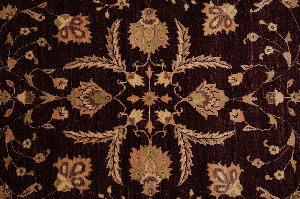 5 x 6.8 Brown Chobi Peshawar Handmade Rug #PIX-9782