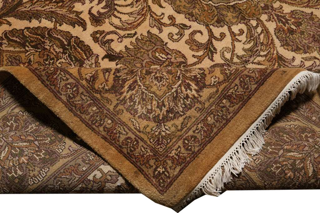 9 x 12 Beige Hand-Knotted Gold Jaipur Rug #PIX-3566
