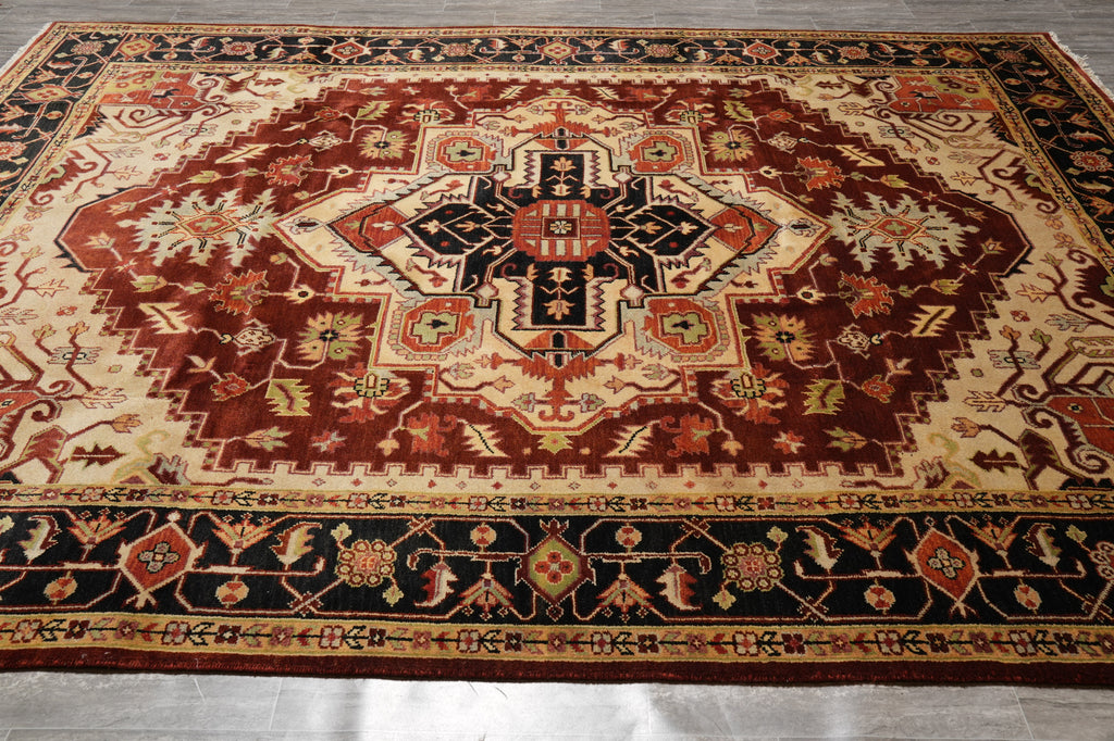 9 x 12 New Handmade Serapi Rug Handmade India #F-4603