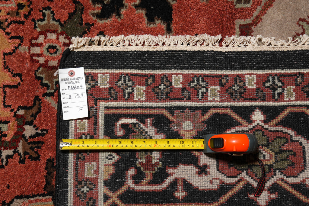 8 x 9.9 New Heriz Rug Handmade India #F-4604