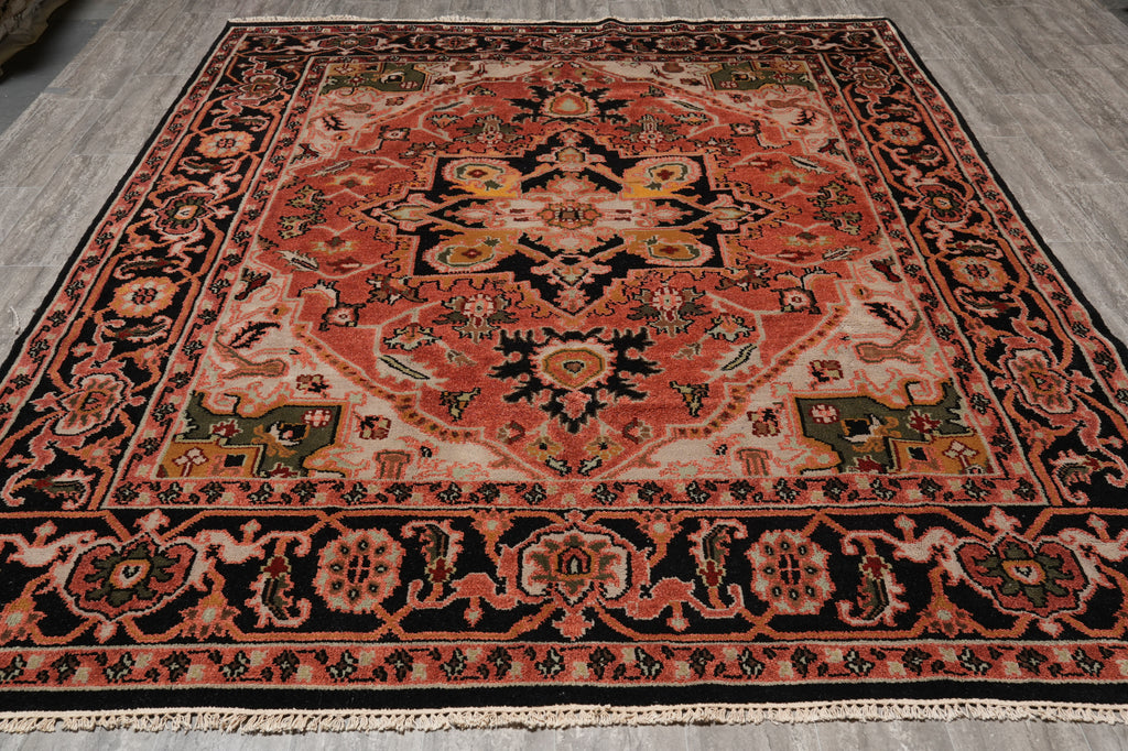 8 x 9.9 New Heriz Rug Handmade India #F-4604