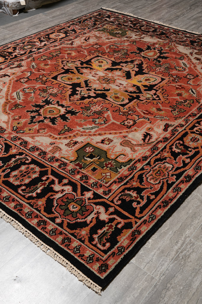 8 x 9.9 New Heriz Rug Handmade India #F-4604