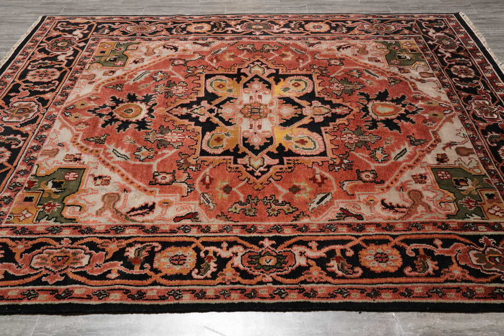 8 x 9.9 New Heriz Rug Handmade India #F-4604