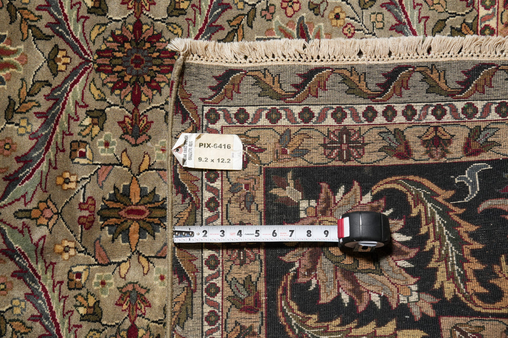 9 x 12 Green Black Quality Jaipur Rug  #PIX-6416