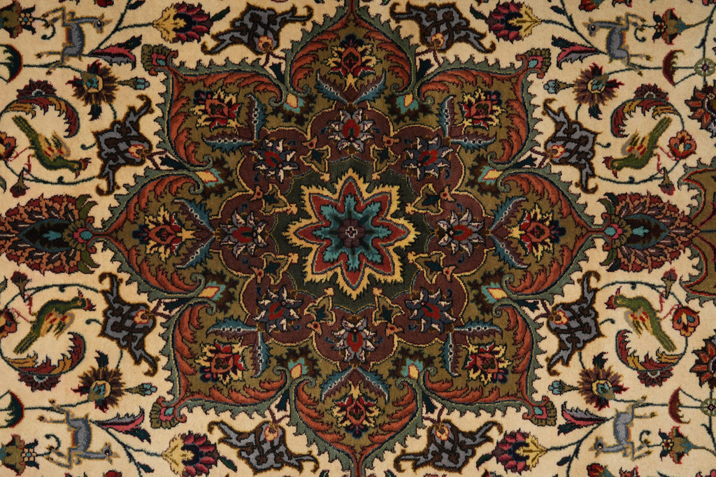 6 x 9.8 High Quality Authentic Persian Tabriz Rug Handmade Iran Wool and Silk 400 KPSI #PIX-18146