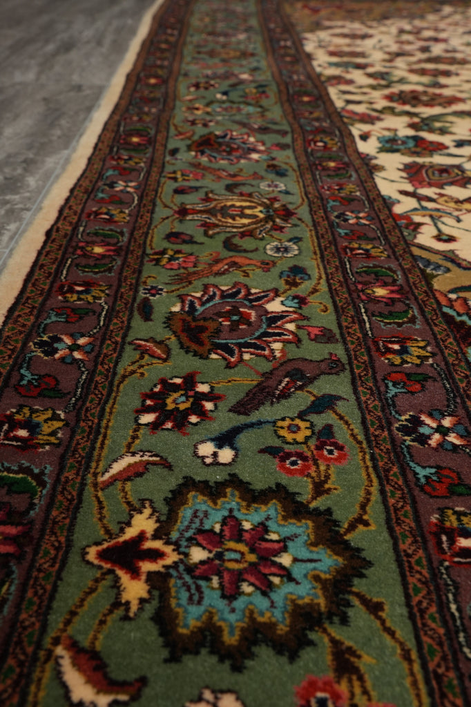 6 x 9.8 High Quality Authentic Persian Tabriz Rug Handmade Iran Wool and Silk 400 KPSI #PIX-18146