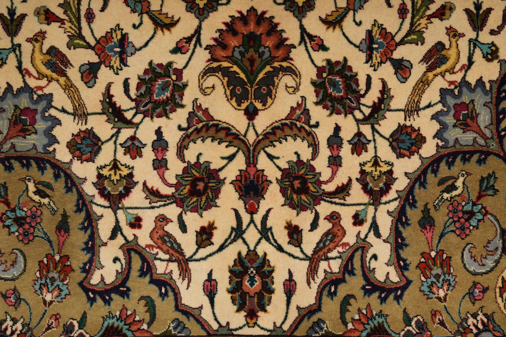 6 x 9.8 High Quality Authentic Persian Tabriz Rug Handmade Iran Wool and Silk 400 KPSI #PIX-18146