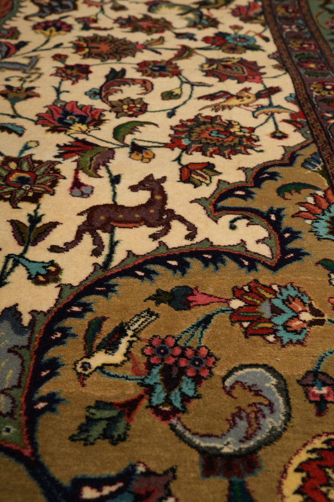 6 x 9.8 High Quality Authentic Persian Tabriz Rug Handmade Iran Wool and Silk 400 KPSI #PIX-18146
