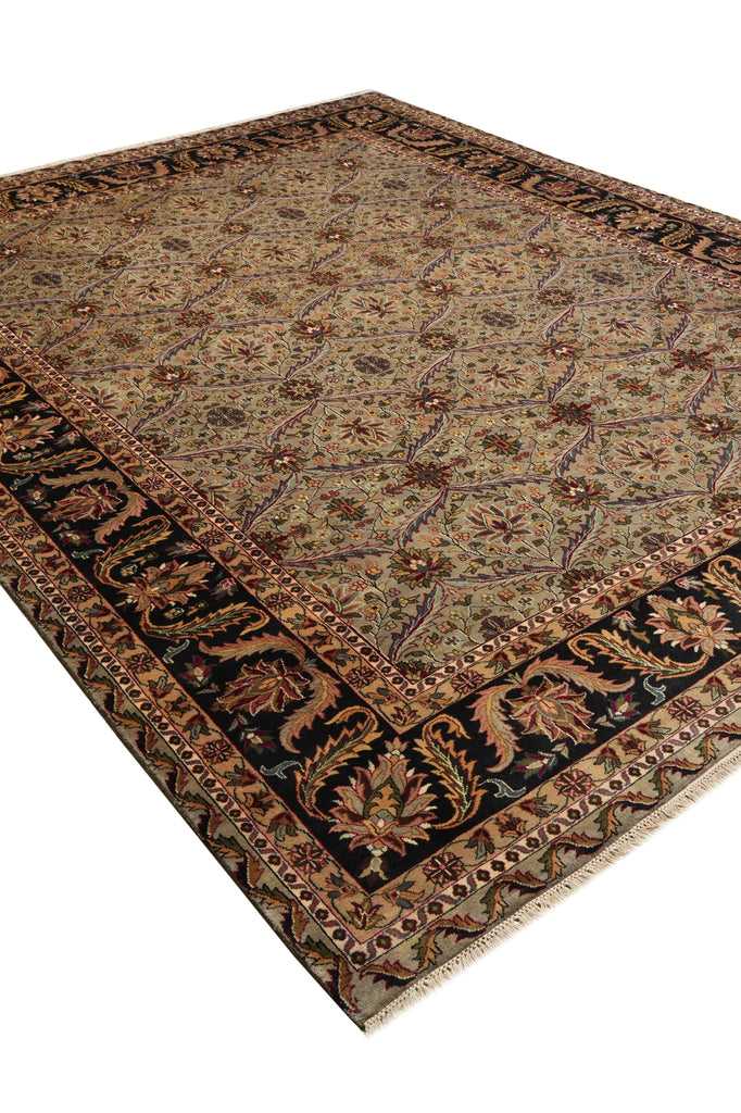 9 x 12 Green Black Quality Jaipur Rug  #PIX-6416