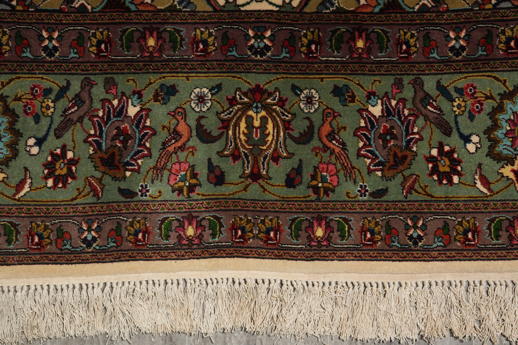 6 x 9.8 High Quality Authentic Persian Tabriz Rug Handmade Iran Wool and Silk 400 KPSI #PIX-18146