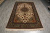 Load image into Gallery viewer, 6 x 9.8 High Quality Authentic Persian Tabriz Rug Handmade Iran Wool and Silk 400 KPSI #PIX-18146