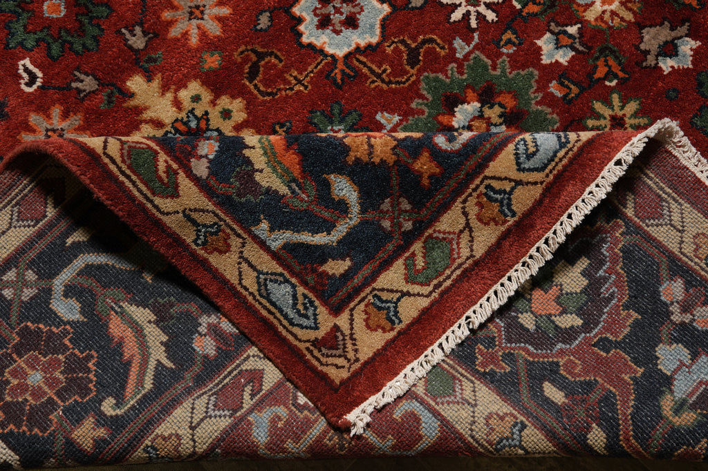 9 x 12 New Mahal Wool Rug Handmade India #F-4606