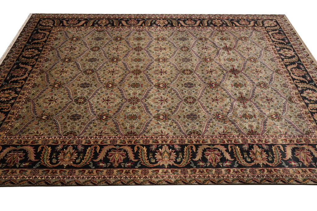 9 x 12 Green Black Quality Jaipur Rug  #PIX-6416