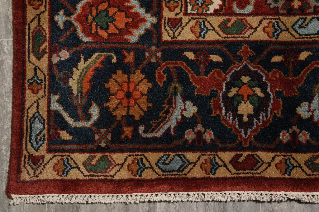9 x 12 New Mahal Wool Rug Handmade India #F-4606