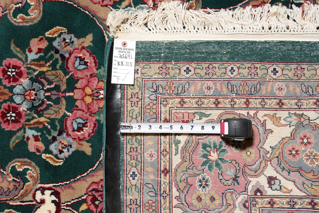 8.8 x 11.8  William Morris Dark Emerald Green Jaipur Rug #PIX-25641