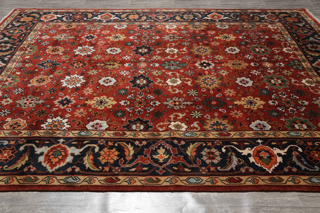 9 x 12 New Mahal Wool Rug Handmade India #F-4606