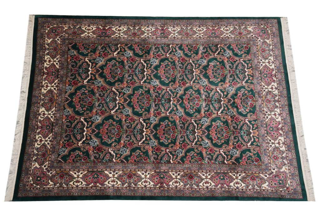 8.8 x 11.8  William Morris Dark Emerald Green Jaipur Rug #PIX-25641