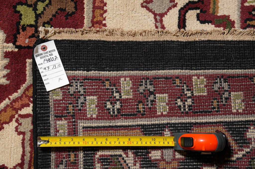 9.7 x 14 New Heriz Rug Handmade India #F-4607