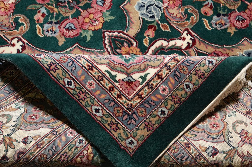 8.8 x 11.8  William Morris Dark Emerald Green Jaipur Rug #PIX-25641