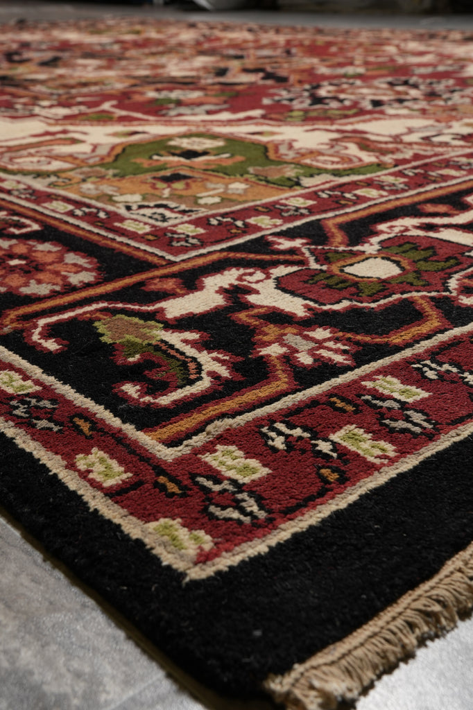 9.7 x 14 New Heriz Rug Handmade India #F-4607