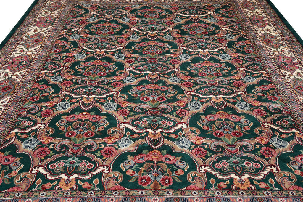 8.8 x 11.8  William Morris Dark Emerald Green Jaipur Rug #PIX-25641