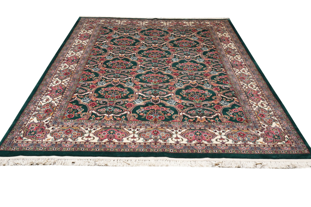 8.8 x 11.8  William Morris Dark Emerald Green Jaipur Rug
