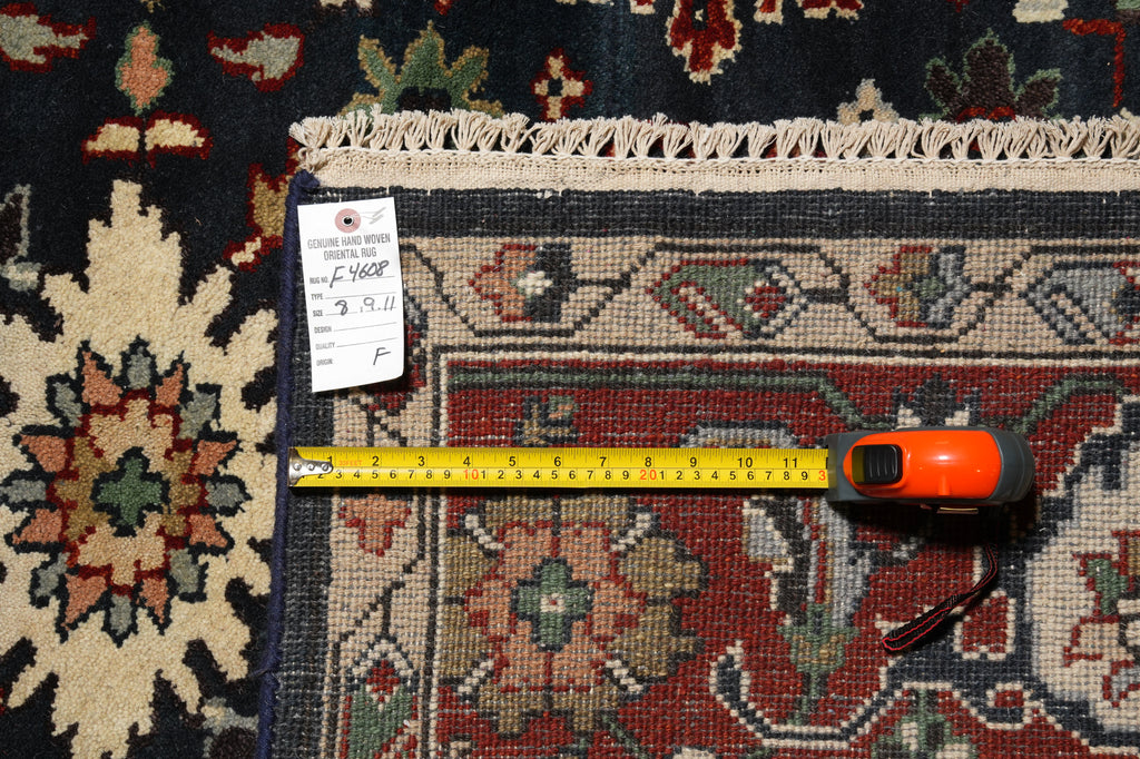 8 x 10 New Handmade Mahal Rug Black Blue #F-4608