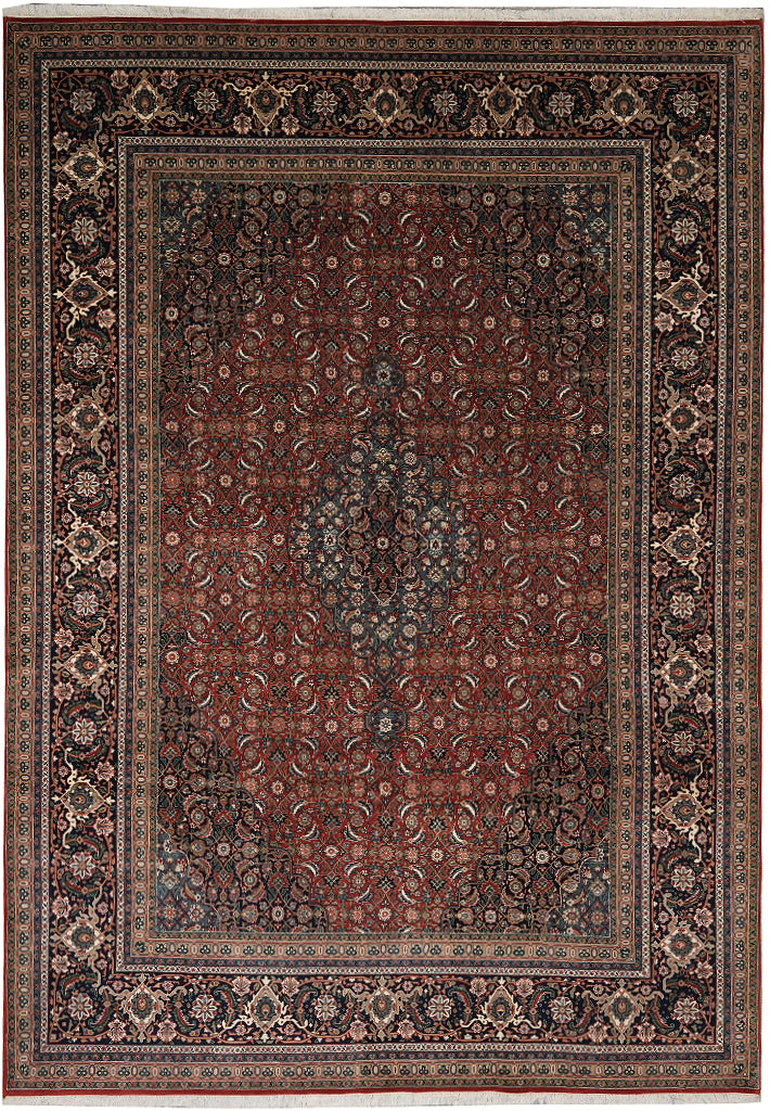 8 x 12 High Quality Lustrous Wool Handknotted India Bidjar Rug