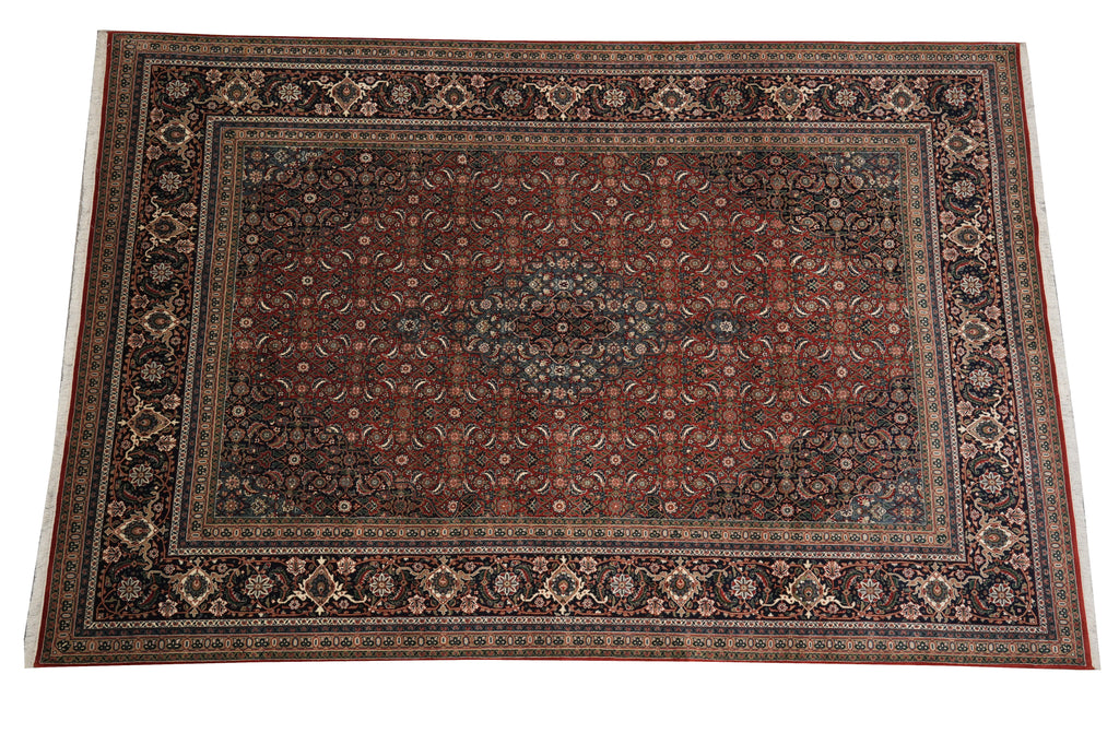 8 x 12 High Quality Lustrous Wool Handknotted India Bidjar Rug