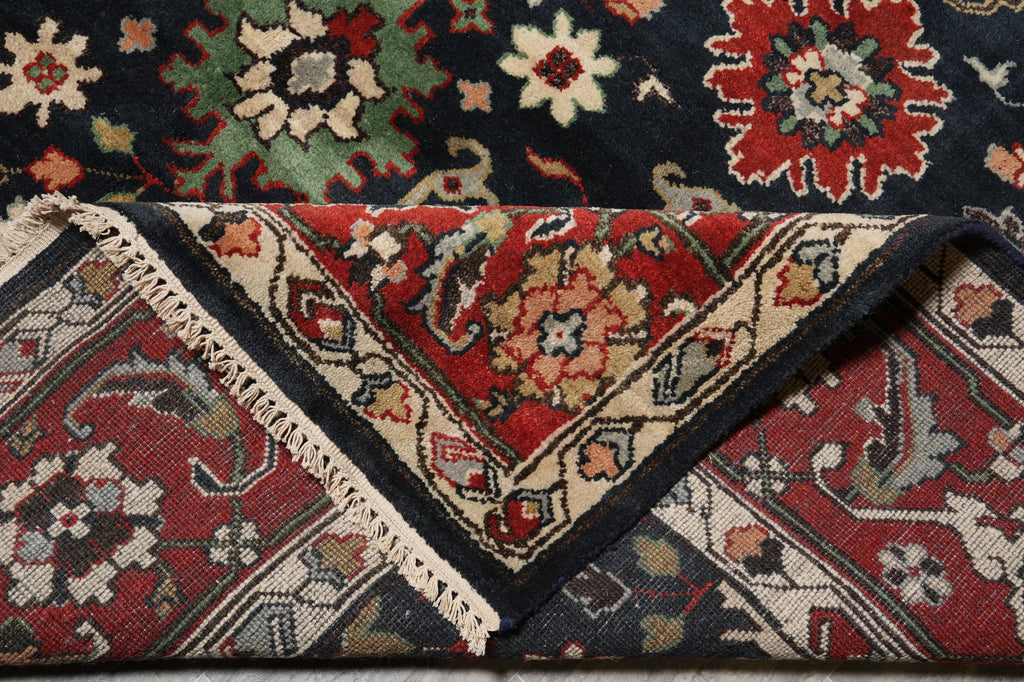 8 x 10 New Handmade Mahal Rug Black Blue #F-4608