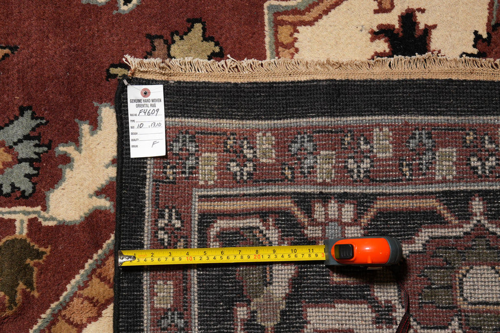 10 x 14 New Heriz Rug Handmade India #F-4609