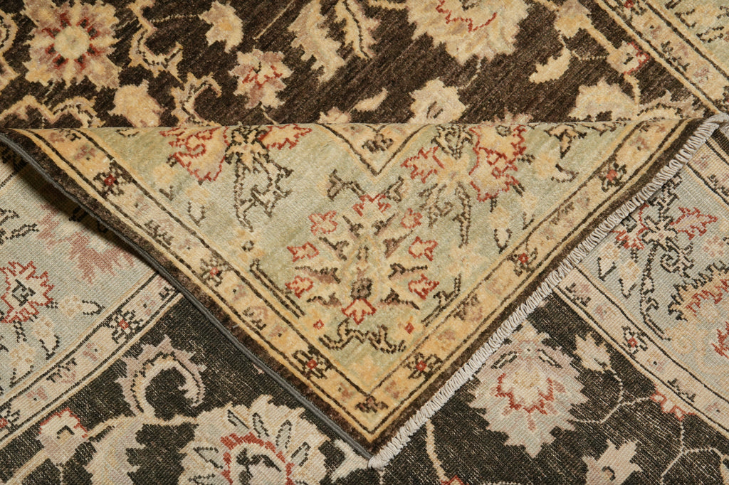 5 x 8 Chobi Forest Green Peshawar Rug - Pakistan #PIX-21415
