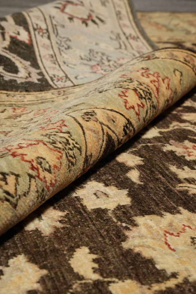 5 x 8 Chobi Forest Green Peshawar Rug - Pakistan #PIX-21415