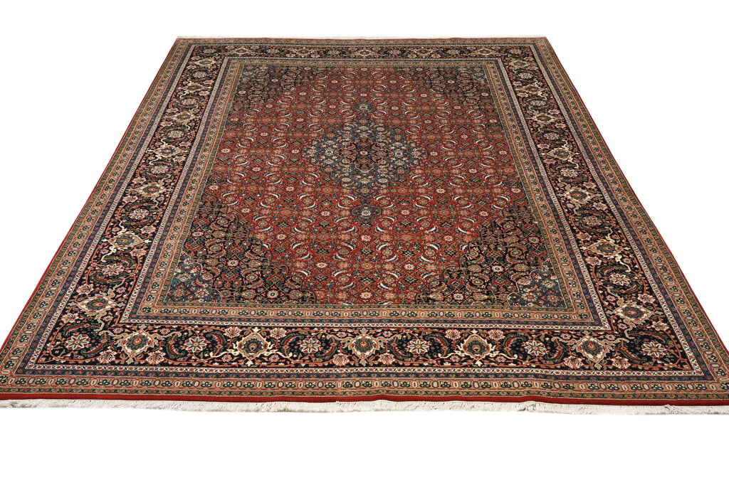 8 x 12 High Quality Lustrous Wool Handknotted India Bidjar Rug