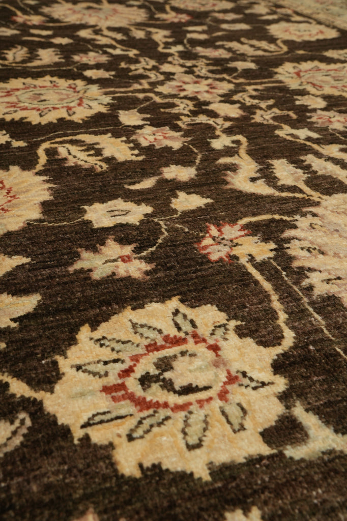 5 x 8 Chobi Forest Green Peshawar Rug - Pakistan #PIX-21415