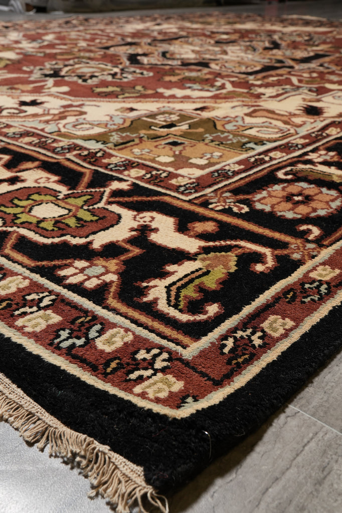 10 x 14 New Heriz Rug Handmade India #F-4609