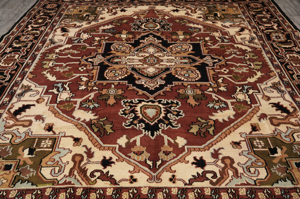 10 x 14 New Heriz Rug Handmade India #F-4609