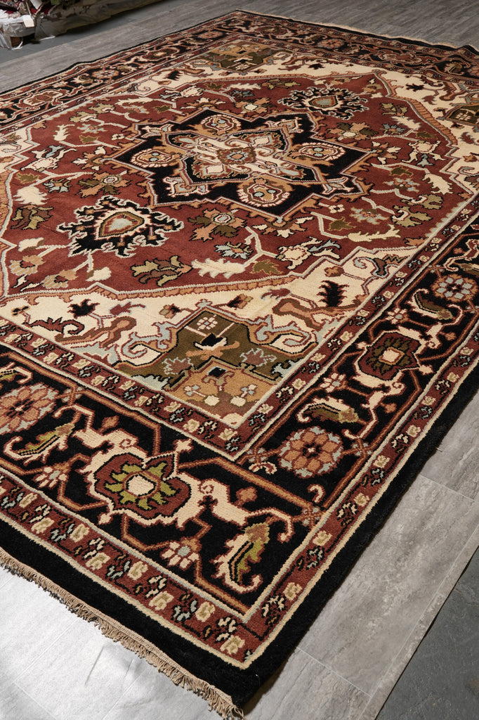 10 x 14 New Heriz Rug Handmade India #F-4609