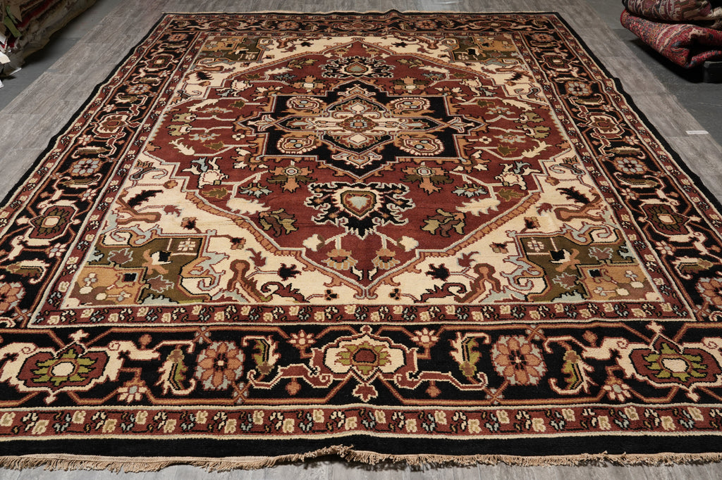 10 x 14 New Heriz Rug Handmade India #F-4609
