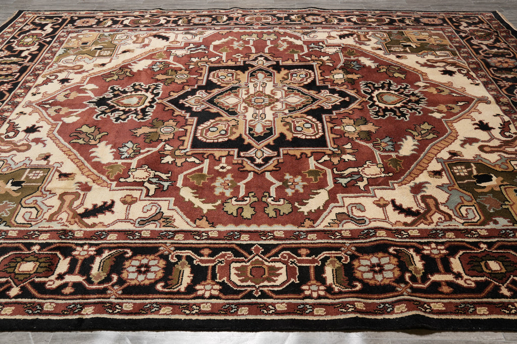 10 x 14 New Heriz Rug Handmade India #F-4609