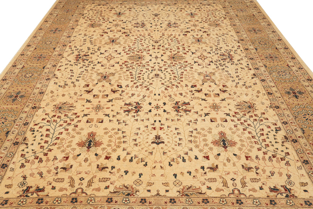 8.8 x 12.6 All Natural Wool Handmade Zigler Chobi Peshawar Rug #PIX-11622