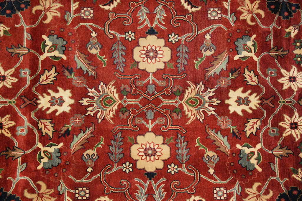 10 x 14 Quality Wool Handmade Rug Rust Black #F-4610