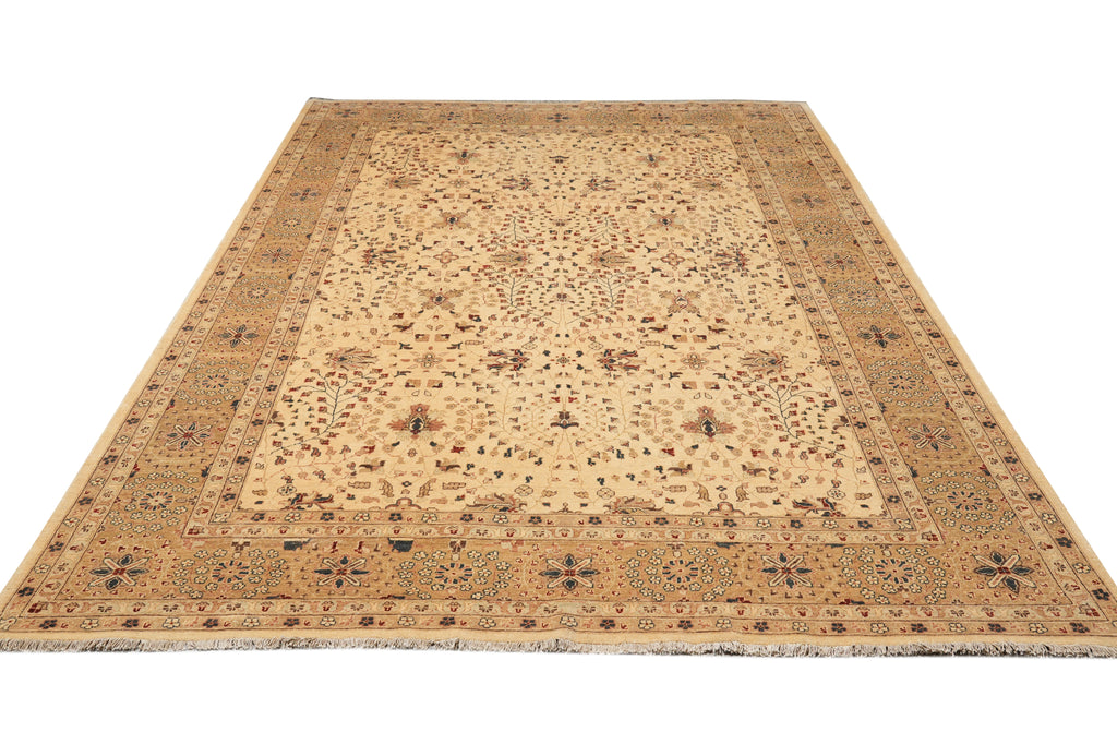 8.8 x 12.6 All Natural Wool Handmade Zigler Chobi Peshawar Rug
