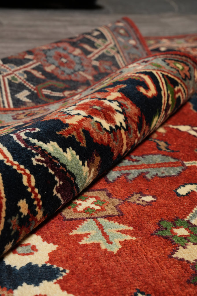 10 x 14 Quality Wool Handmade Rug Rust Black #F-4610