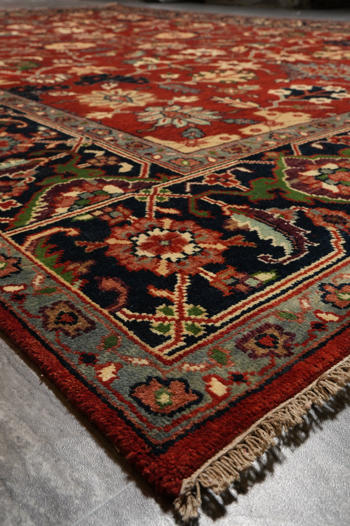 10 x 14 Quality Wool Handmade Rug Rust Black #F-4610