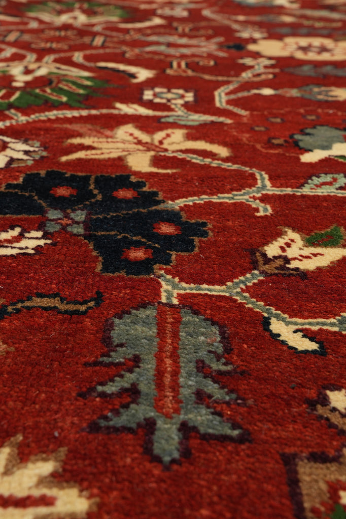 10 x 14 Quality Wool Handmade Rug Rust Black #F-4610