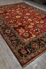 Load image into Gallery viewer, 10 x 14 Quality Wool Handmade Rug Rust Black #F-4610