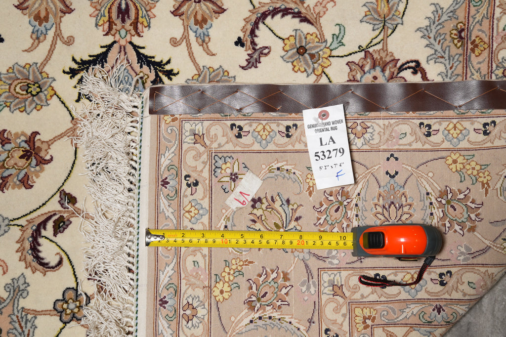5 x 7.4 High Quality Authentic Persian Esfahan Rug Iran #LA-53279