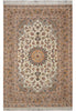 Load image into Gallery viewer, 5 x 7.4 High Quality Authentic Persian Esfahan Rug Iran